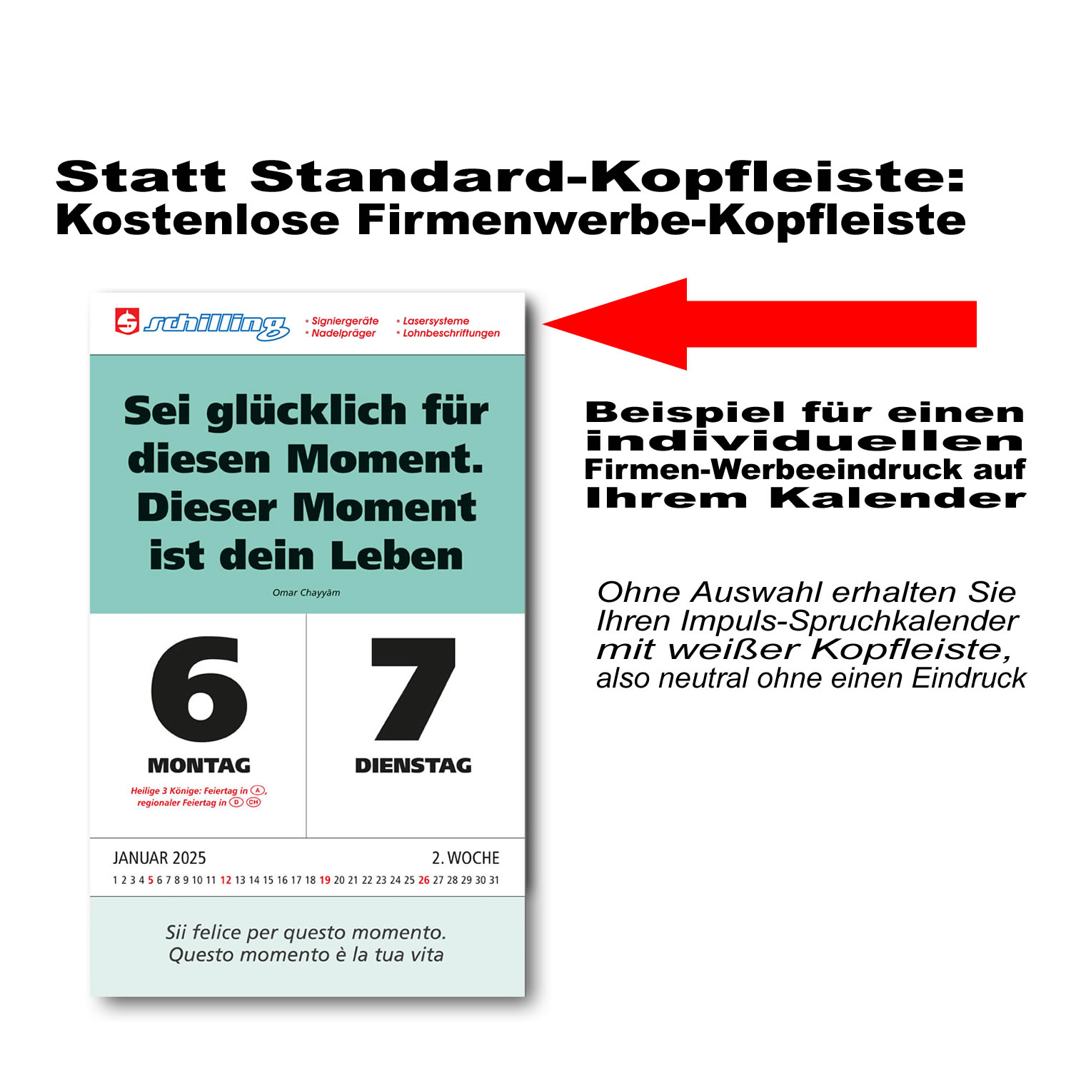 IMPULS-Zwei-(2)Tagesspruch Kalender 2026 - DOPPIO **