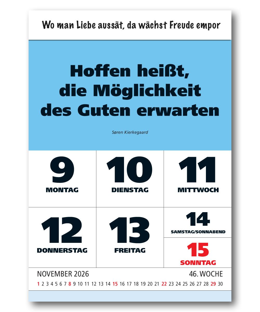 IMPULS-Wochenspruch Kalender 2026 **