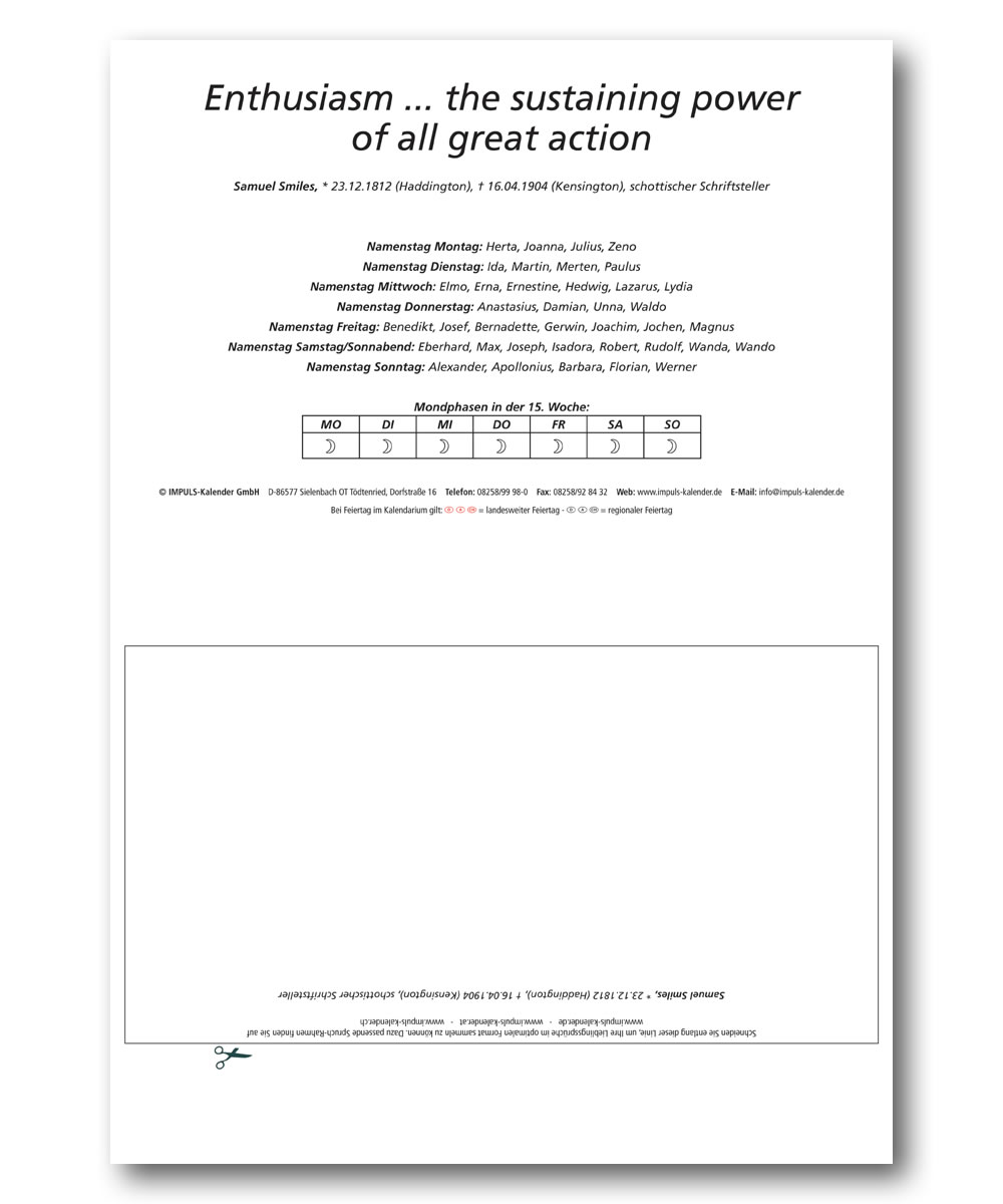 IMPULS-Wochenspruch Kalender 2027 **