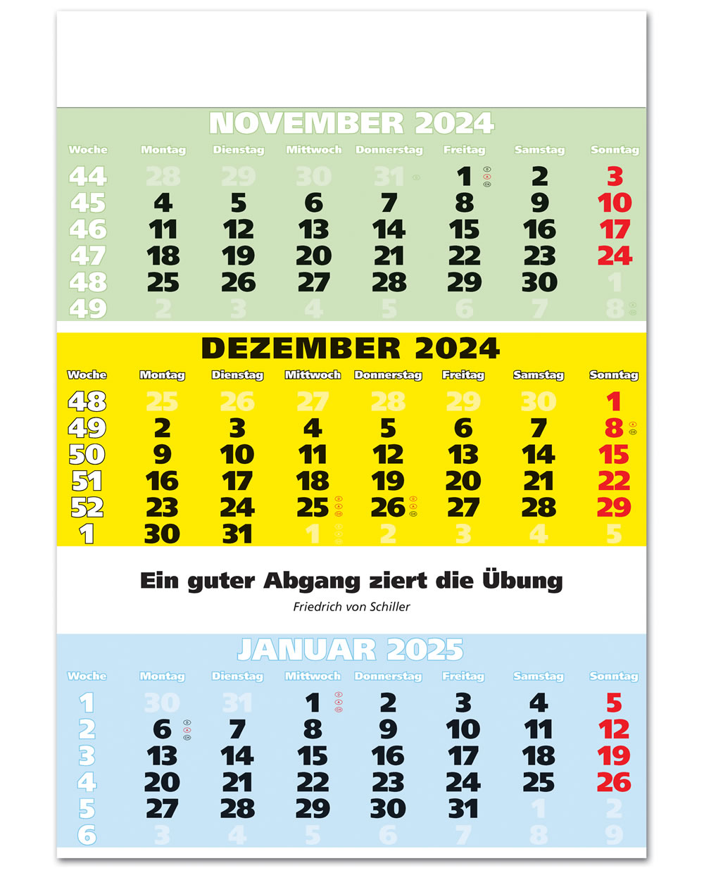 IMPULS-3-Monatsspruch Kalender 2024 **