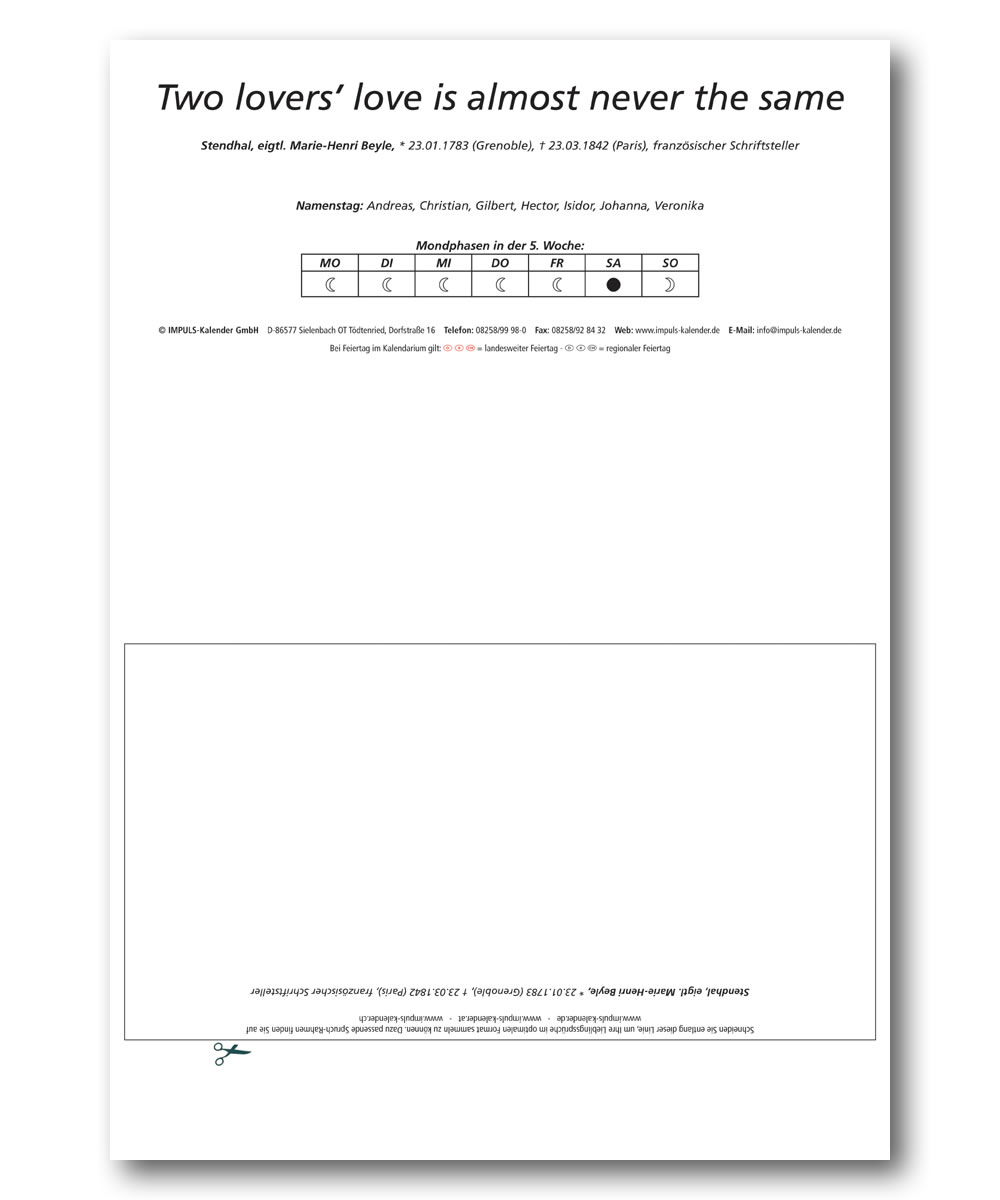 IMPULS-Tagesspruch Kalender 2027 **