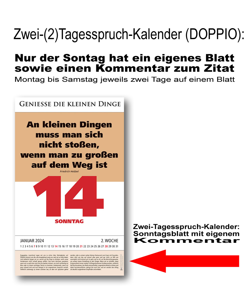 IMPULS-Zwei-(2)Tagesspruch Kalender 2026 - DOPPIO **
