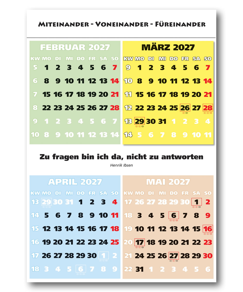 IMPULS-4-Monatsspruch Kalender 2027**
