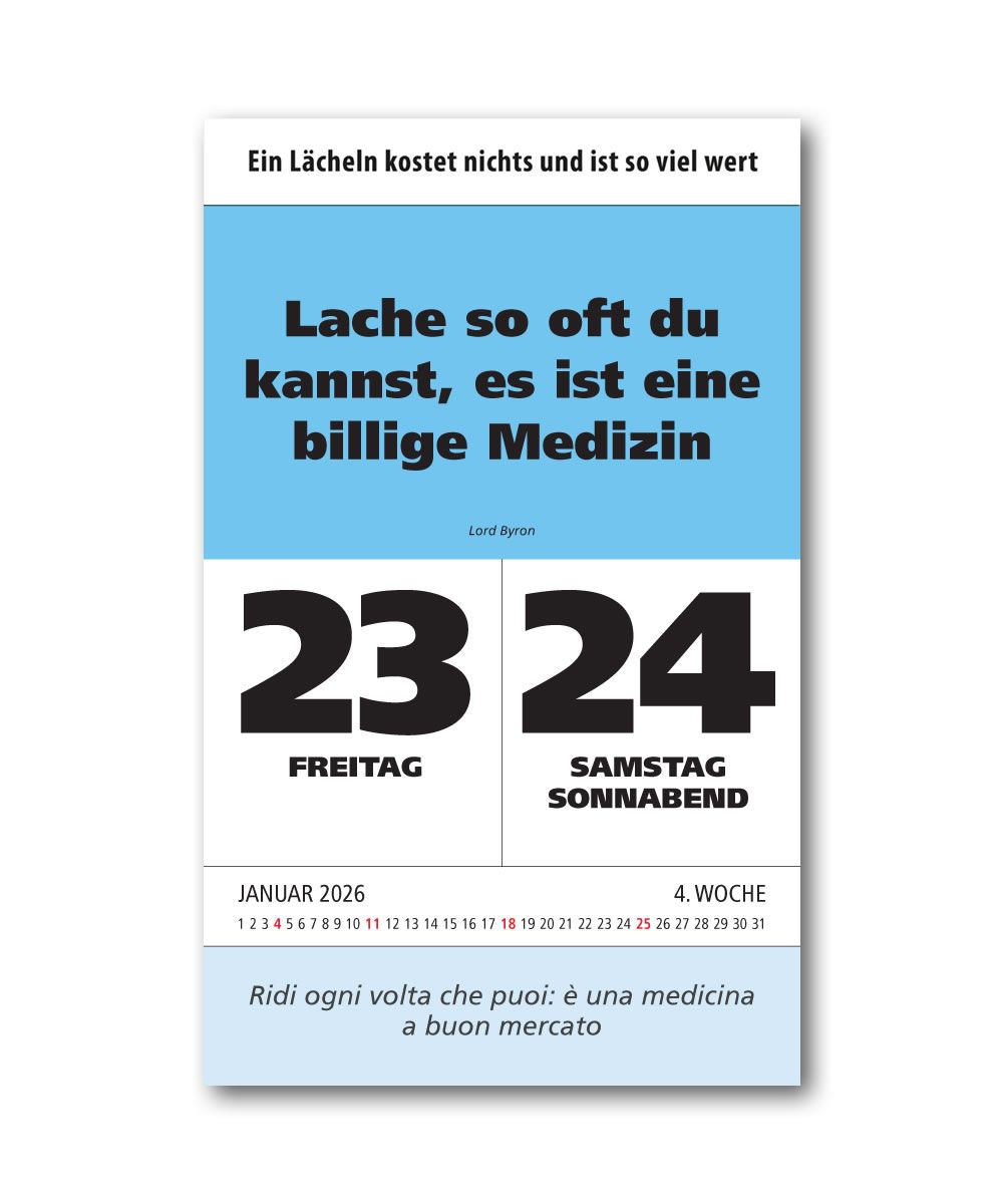 IMPULS-Zwei-(2)Tagesspruch Kalender 2026 - DOPPIO **
