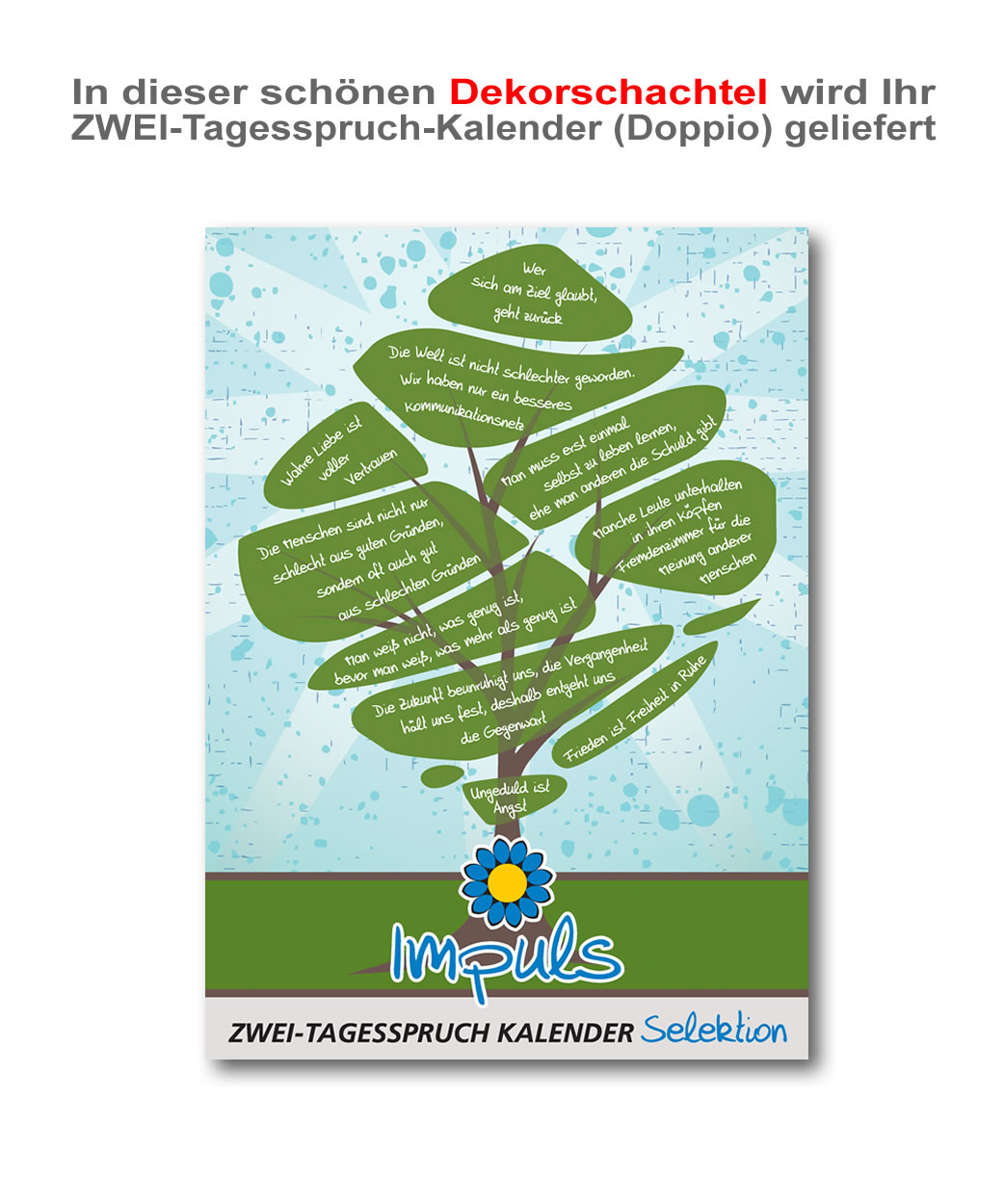 IMPULS-Zwei-(2)Tagesspruch Kalender 2026 - DOPPIO **