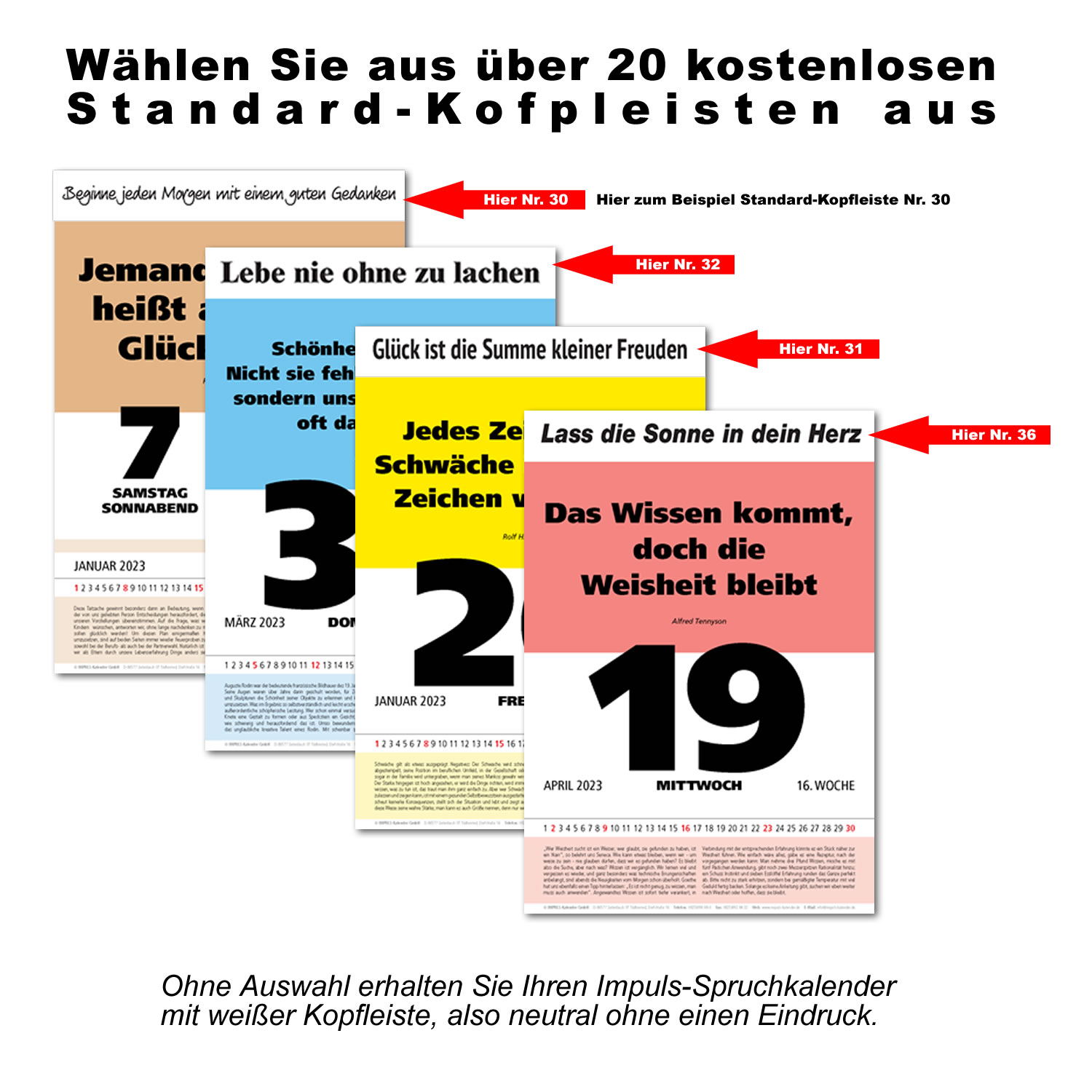 IMPULS-Tagesspruch Kalender 2024 **