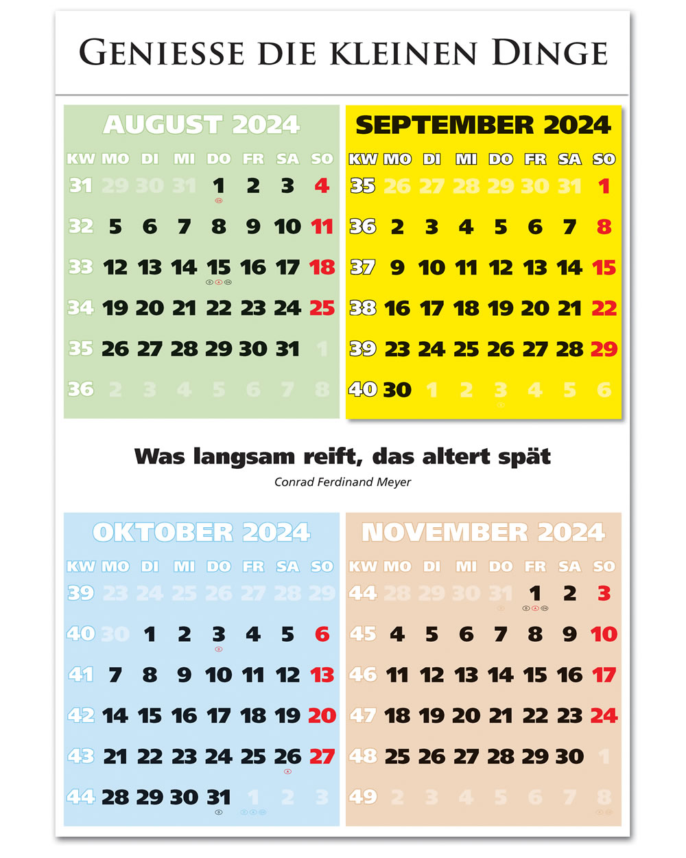 IMPULS-4-Monatsspruch Kalender 2024 **
