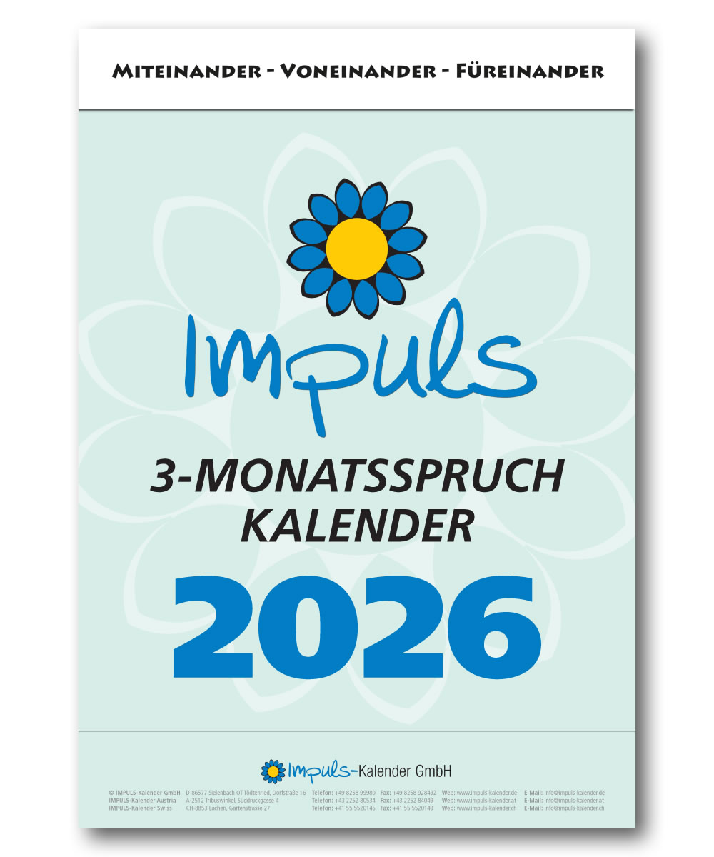 IMPULS-3-Monatsspruch Kalender 2026 **