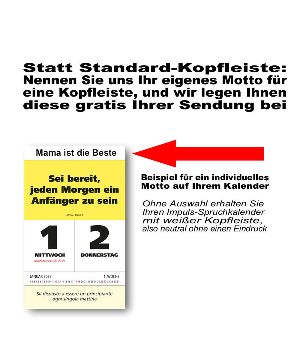 IMPULS-Zwei-(2)Tagesspruch Kalender 2026 - DOPPIO **