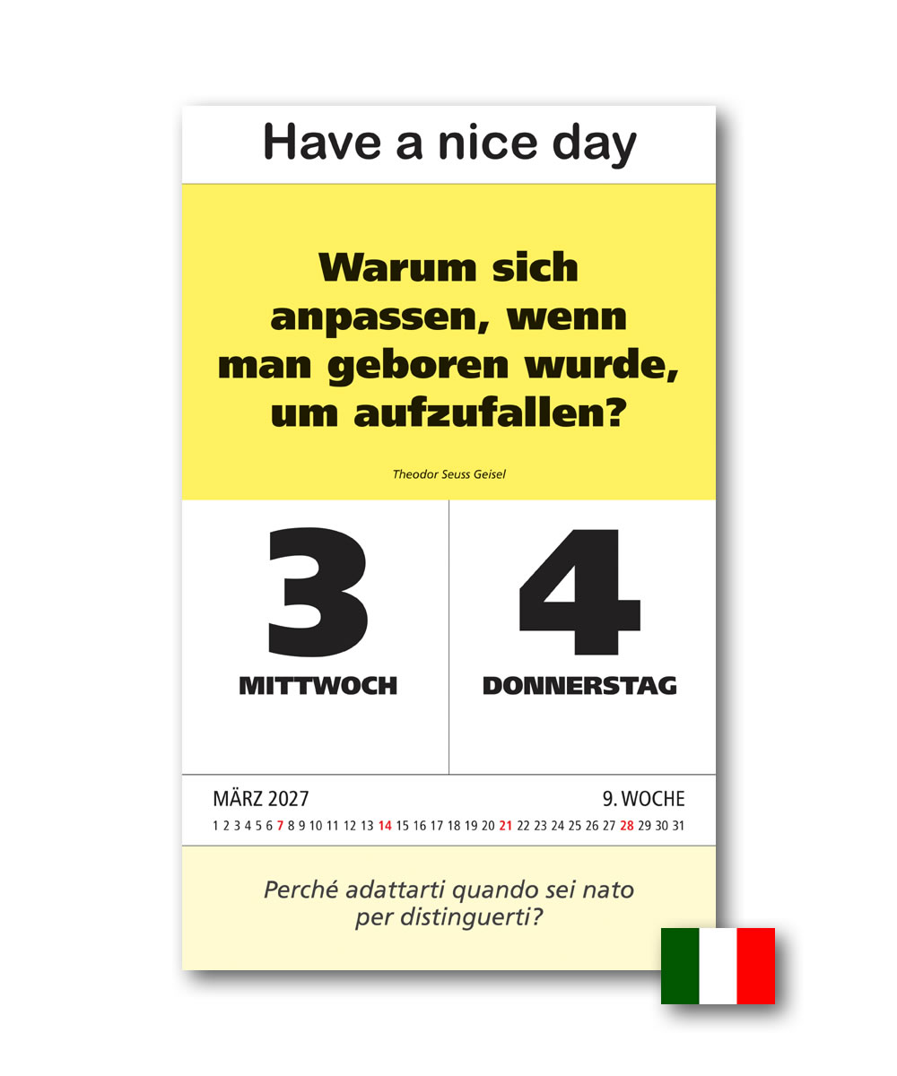 IMPULS-Zwei-(2)Tagesspruch Kalender 2027 - DOPPIO **