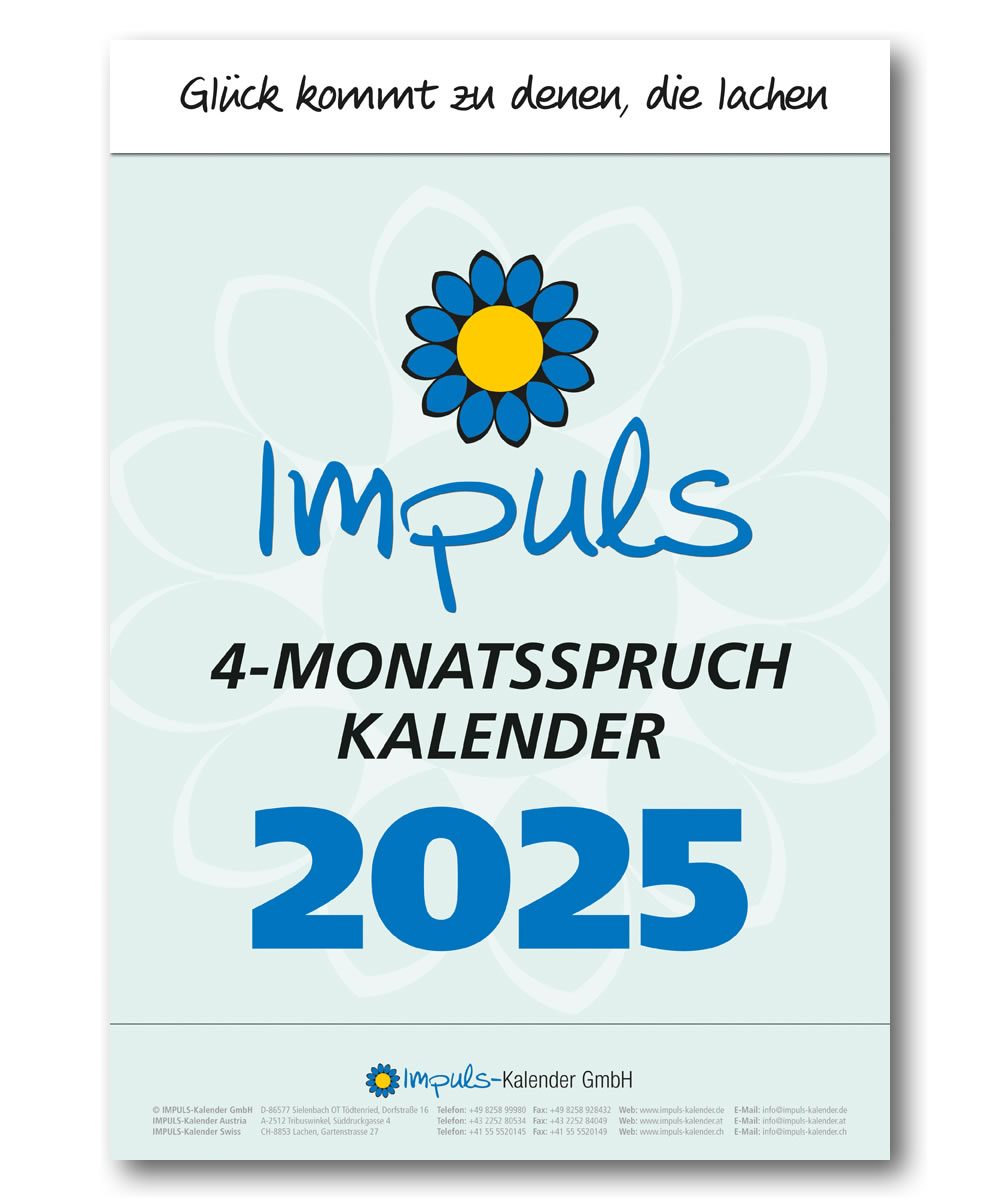 Impuls 4-Monatsspruch Kalender 2025 Leitspruch Zitate Sprüche Zitatekalender Spruchkalender 