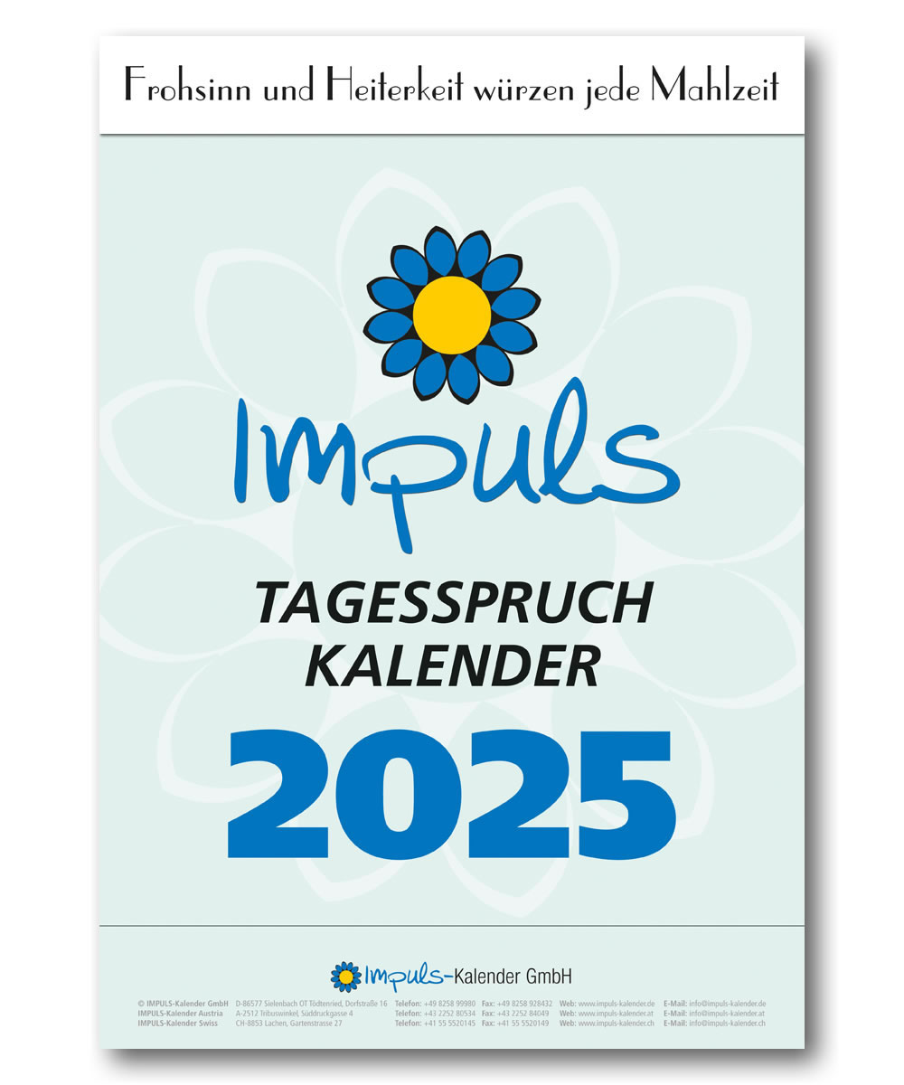 Impuls Tagesspruch Kalender 2025 Zitate Leitspruch Sprüche Zitatekalender Wandkalender ISBN 978 