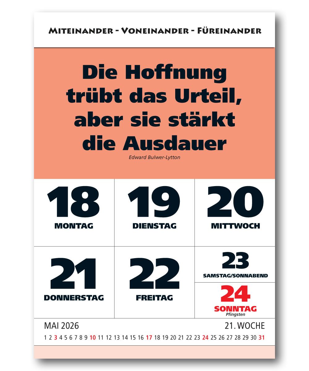 IMPULS-Wochenspruch Kalender 2026 **