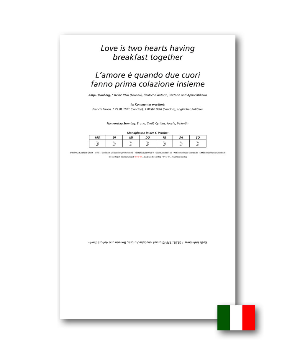 IMPULS-Zwei-(2)Tagesspruch Kalender 2027 - DOPPIO **