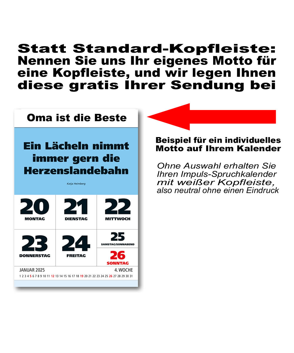 IMPULS-Wochenspruch Kalender 2026 **