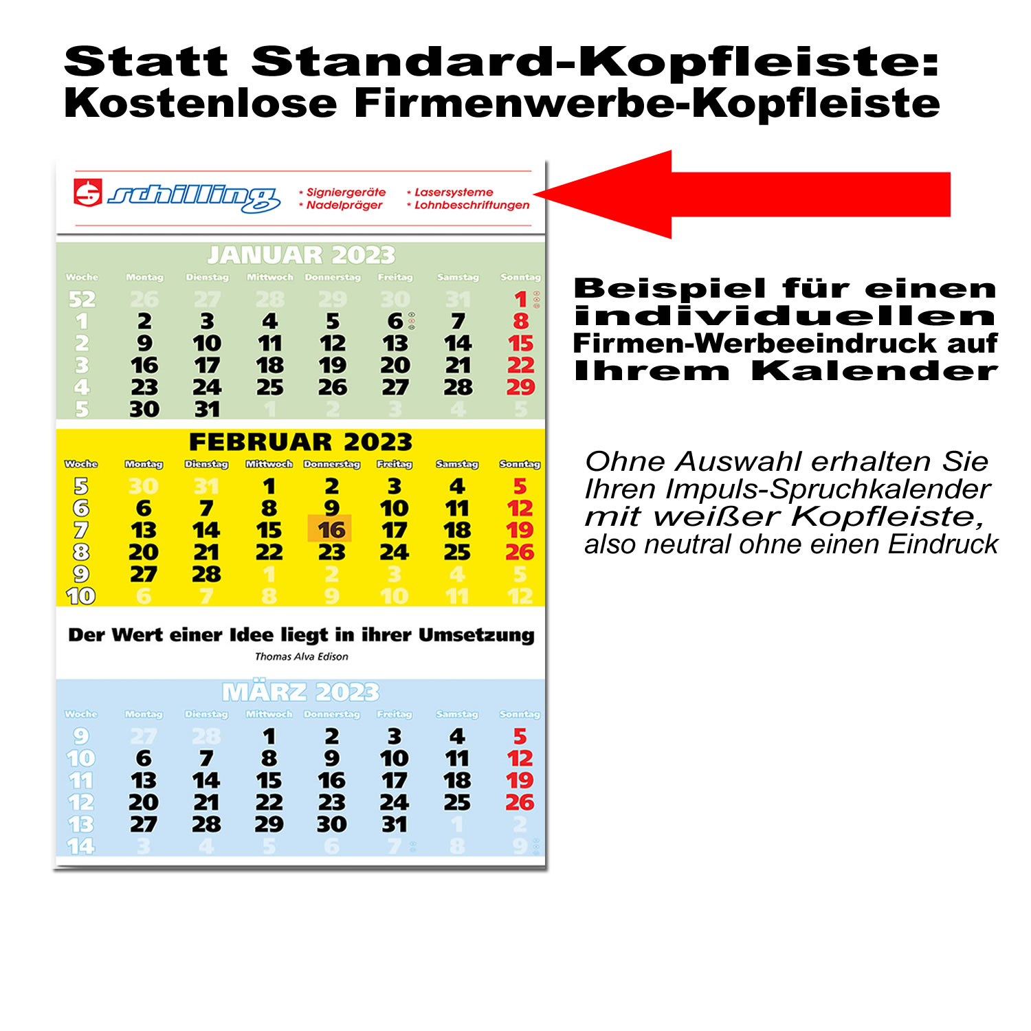 IMPULS-3-Monatsspruch Kalender 2026 **