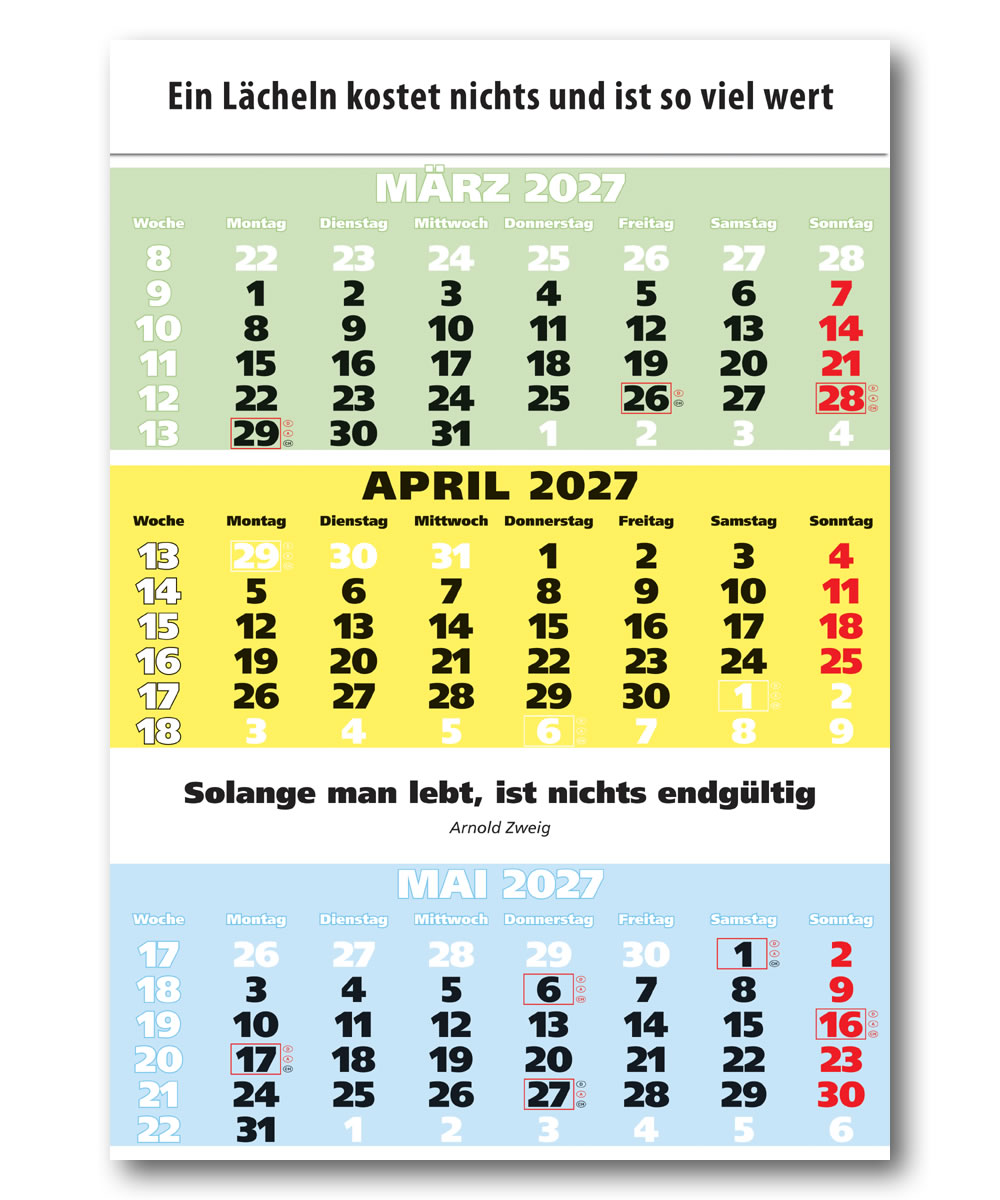 IMPULS-3-Monatsspruch Kalender 2027 **