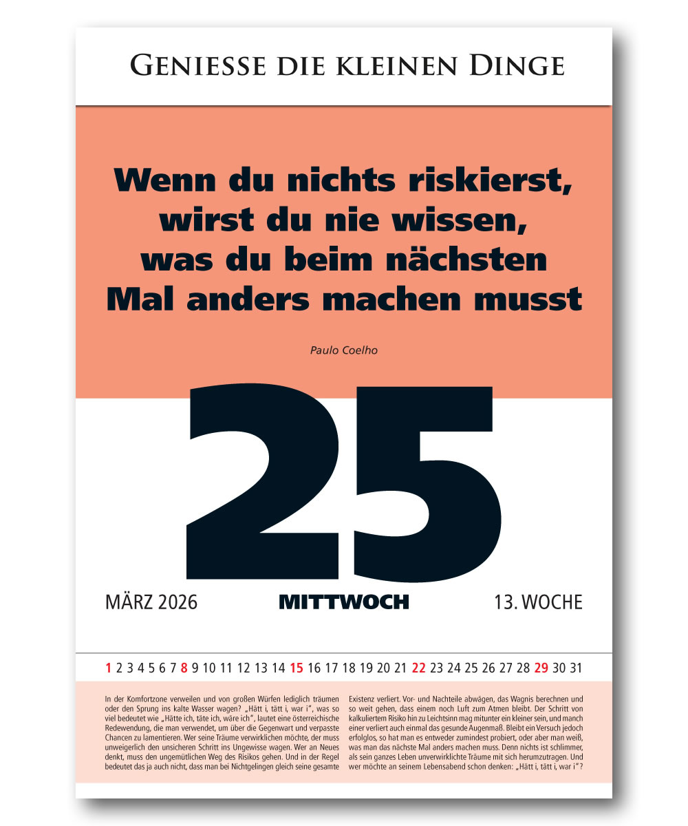 IMPULS-Tagesspruch Kalender 2026 **