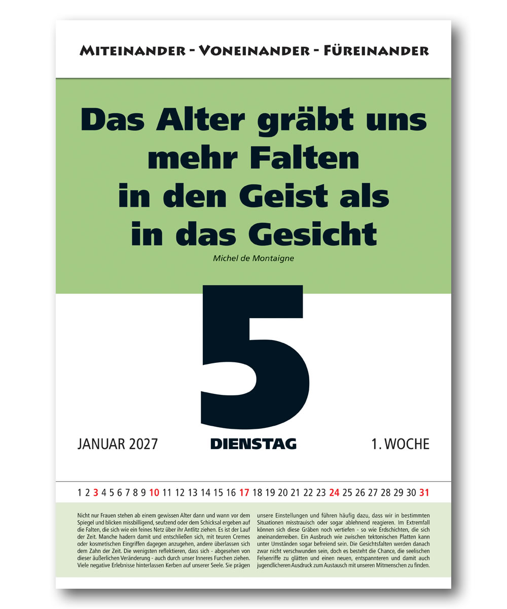 IMPULS-Tagesspruch Kalender 2027 **