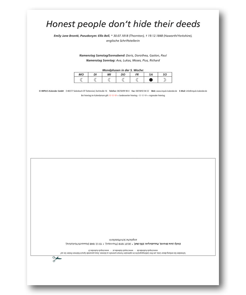 IMPULS-Tagesspruch Kalender 2027 **