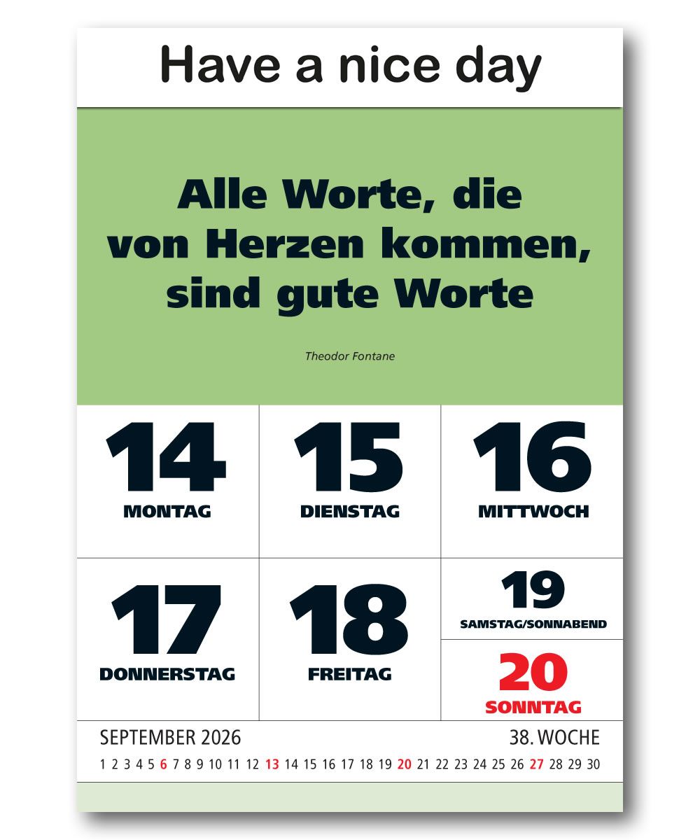 IMPULS-Wochenspruch Kalender 2026 **