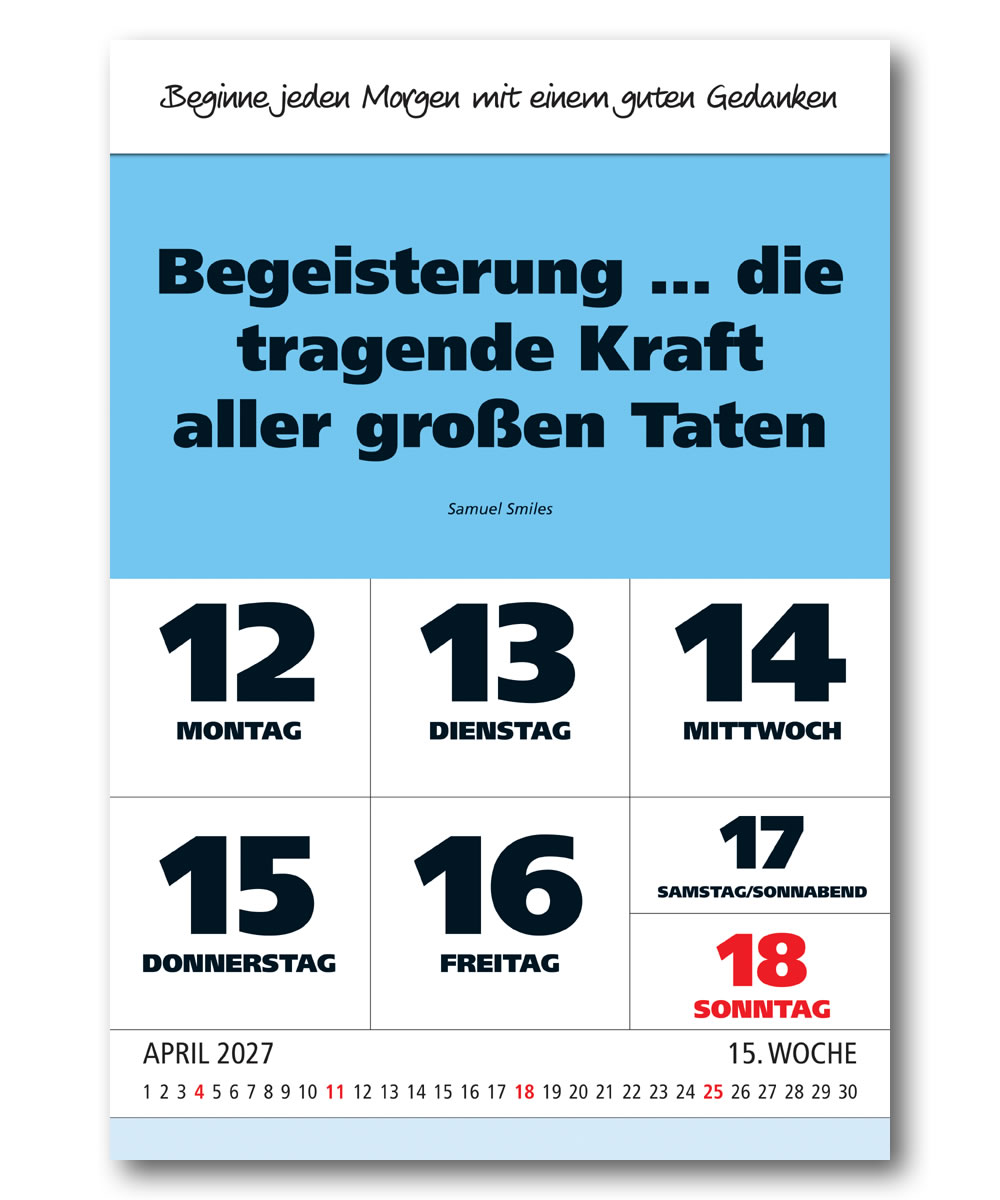 IMPULS-Wochenspruch Kalender 2027 **