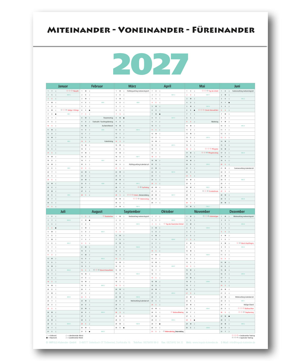 IMPULS-Tagesspruch Kalender 2026 **