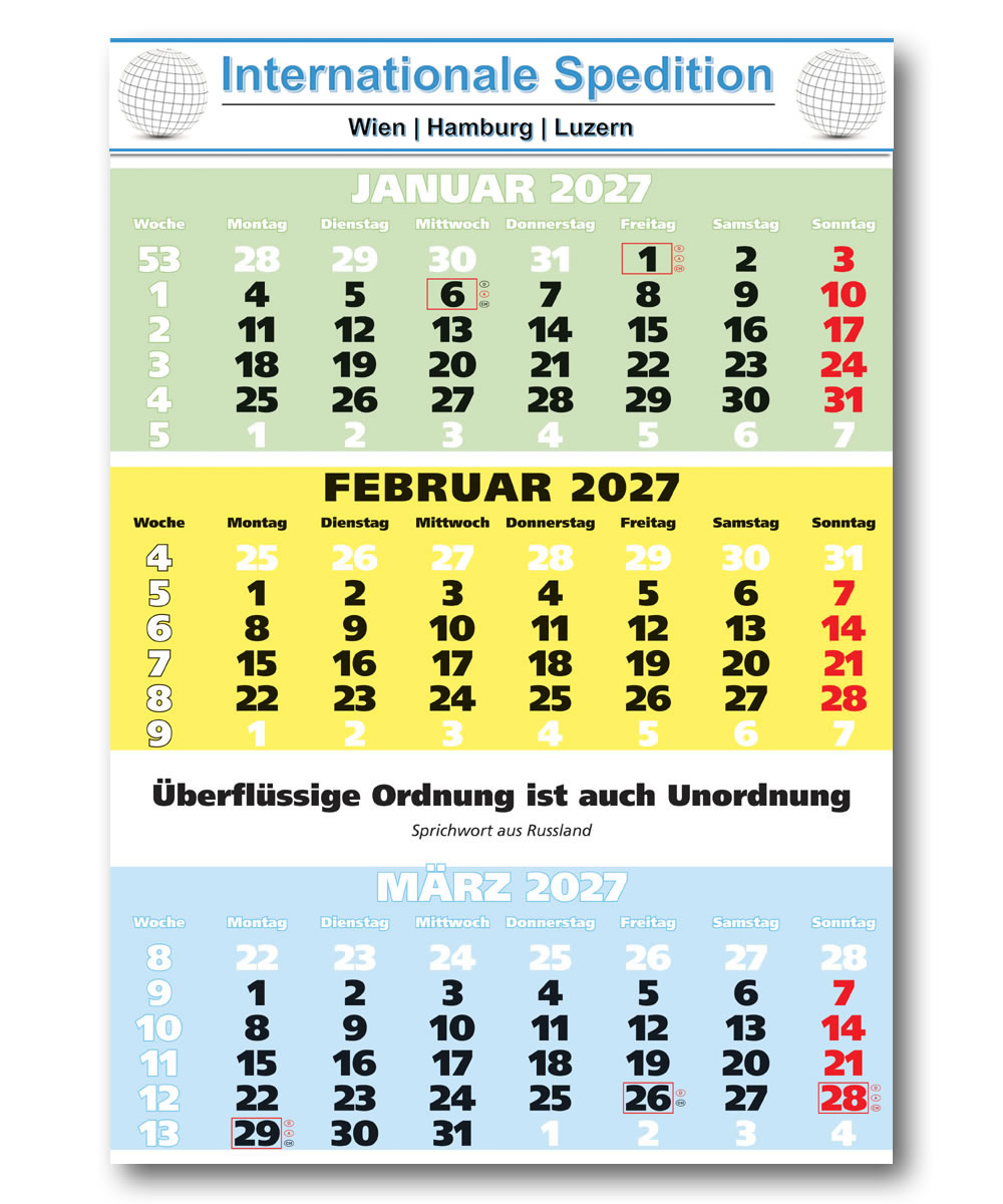 IMPULS-3-Monatsspruch Kalender 2027 **