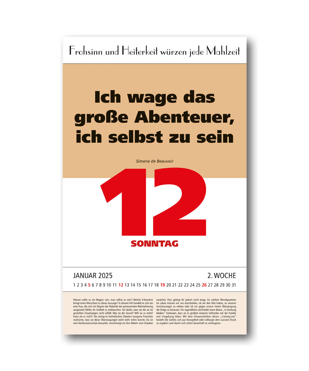 IMPULS-Zwei-(2)Tagesspruch Kalender 2025 - DOPPIO **