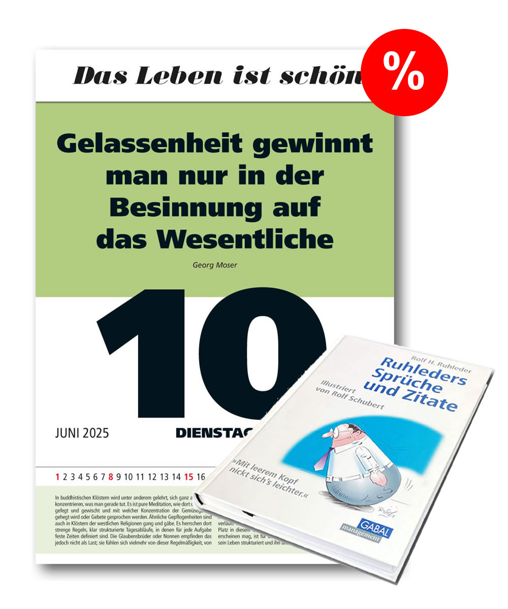 Sparangebot ImpulsTagesspruchKalender 2025 und Rolf H. Ruhleder
