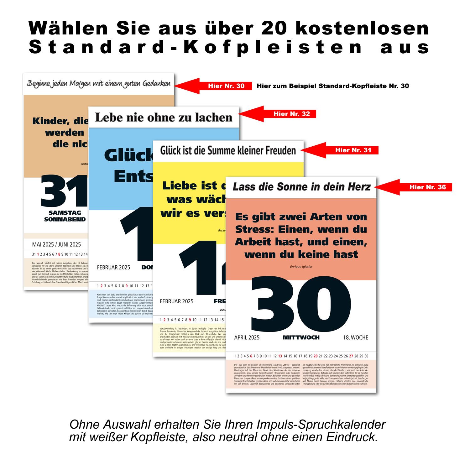 IMPULS-Tagesspruch Kalender 2026 **