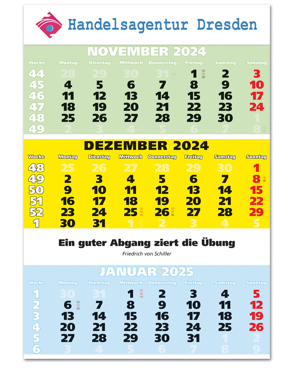 IMPULS-3-Monatsspruch Kalender 2024 **