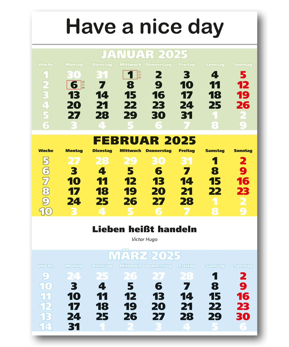 IMPULS-3-Monatsspruch Kalender 2025 **
