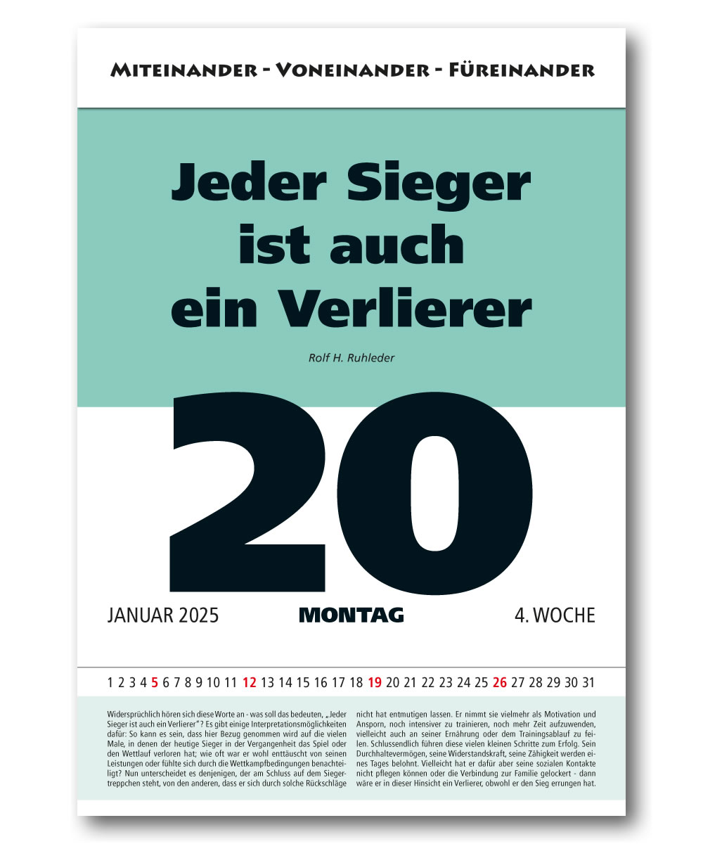 IMPULS-Tagesspruch Kalender 2026 **