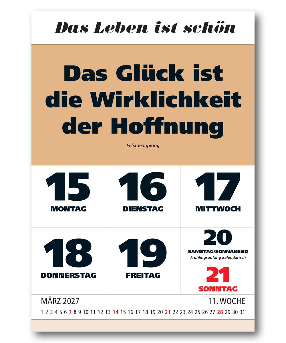 IMPULS-Wochenspruch Kalender 2027 **
