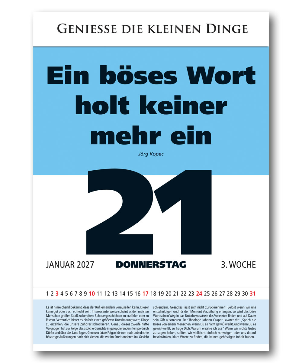 IMPULS-Tagesspruch Kalender 2027 **