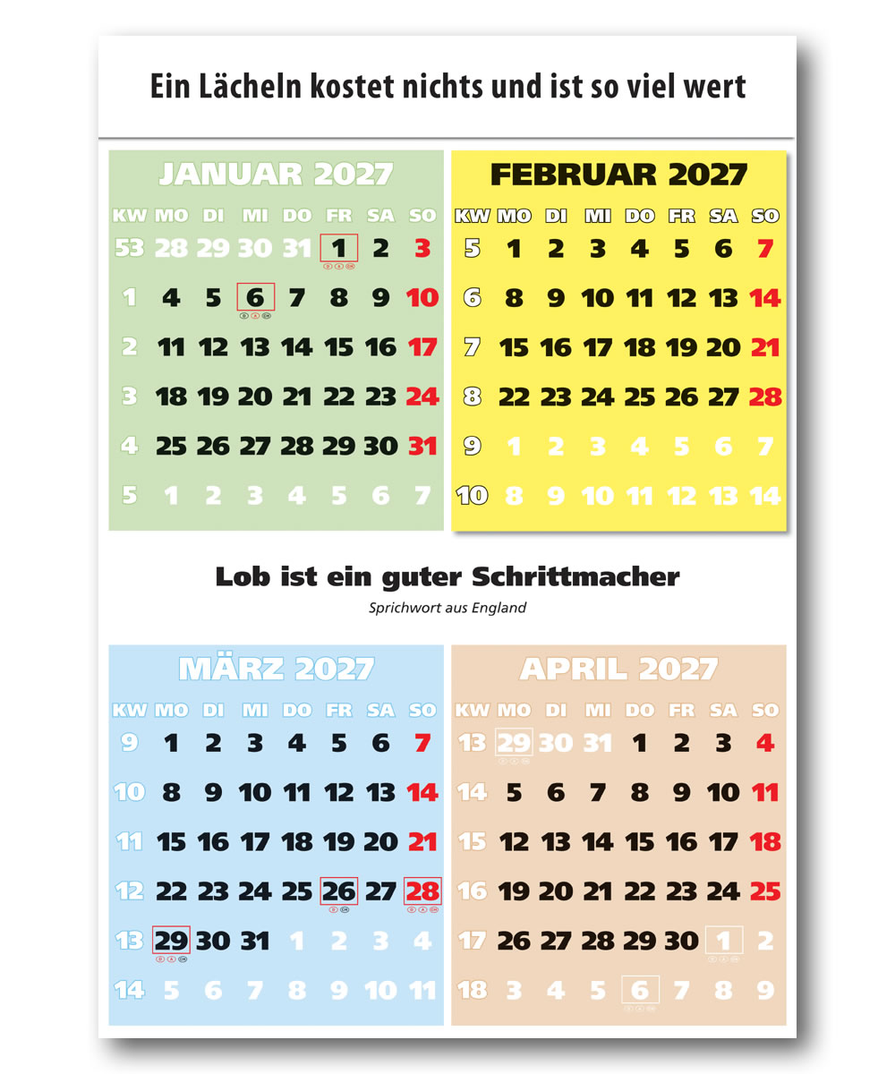 IMPULS-4-Monatsspruch Kalender 2027**