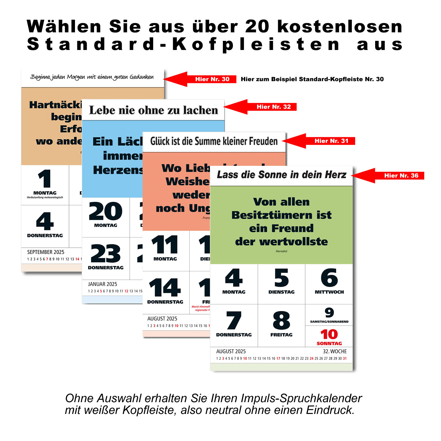 IMPULS-Wochenspruch Kalender 2026 **