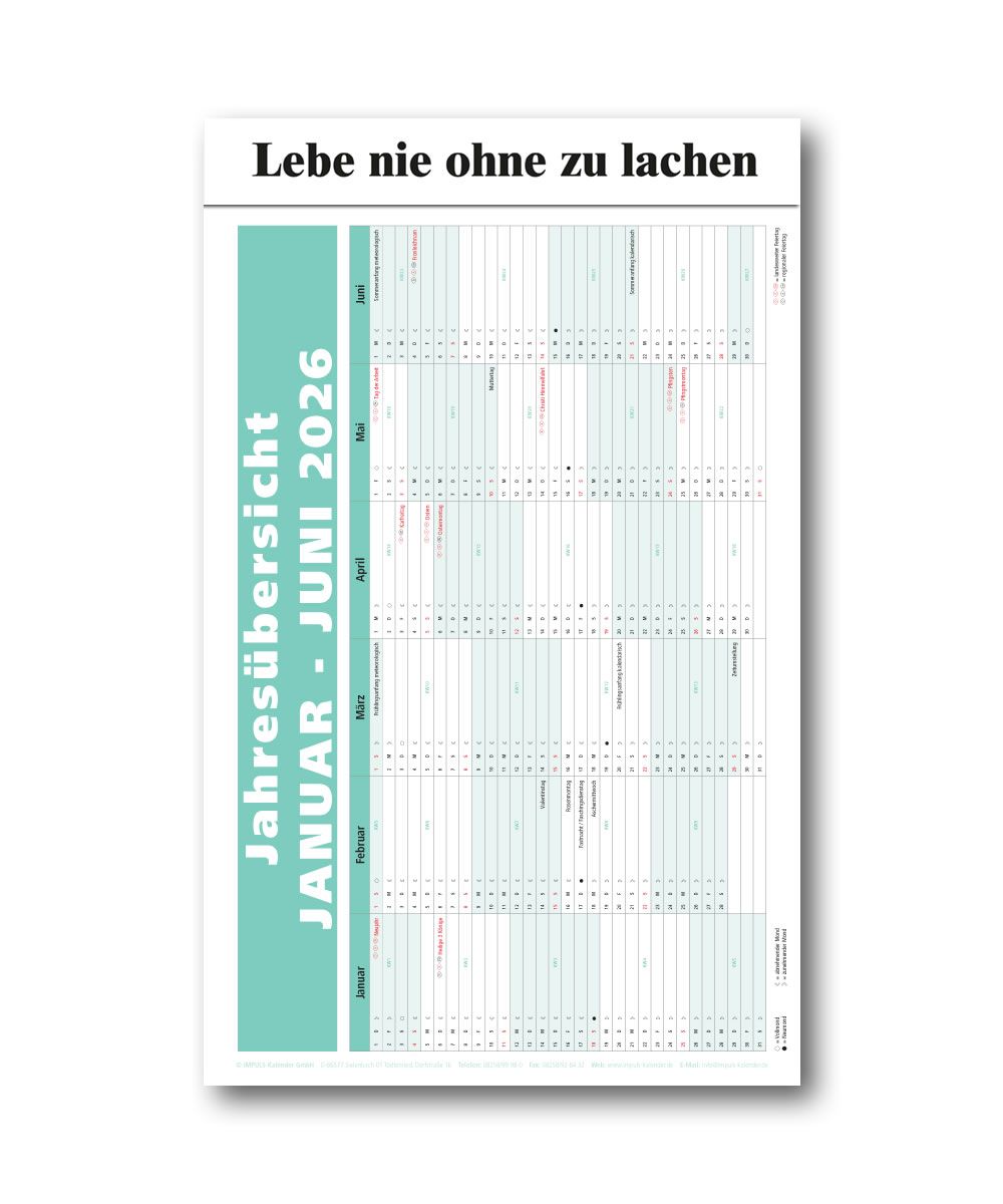 IMPULS-Zwei-(2)Tagesspruch Kalender 2026 - DOPPIO **