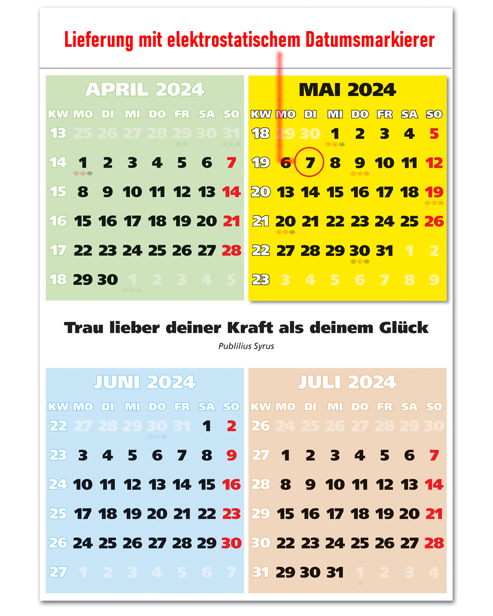 IMPULS-4-Monatsspruch Kalender 2024 **