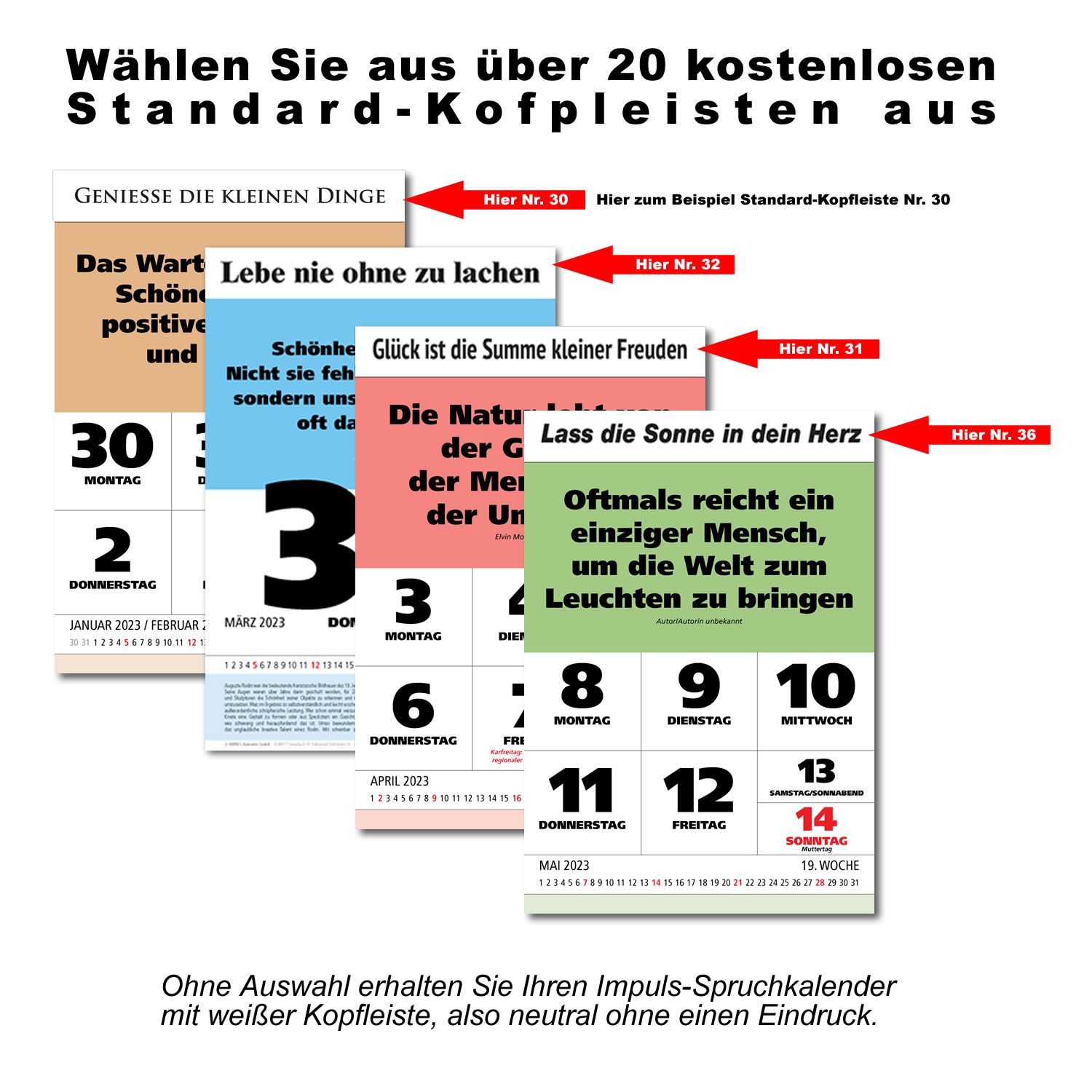 Impuls Wochenspruch Kalender 2023 Leitspruch Zitatekalender