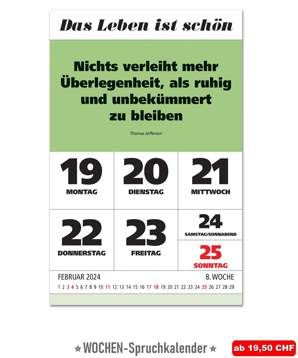 Impuls Kalender Sprüche Zitate Leitspruch Tagesspruchkalender ...